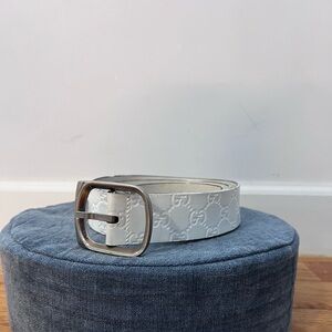 Vintage white Gucci belt